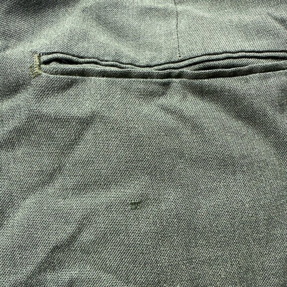 VTG Leisure Suit Slacks Pants Mens 35x30 Green Rayon Straight Leg Talon 70s - Picture 10 of 11